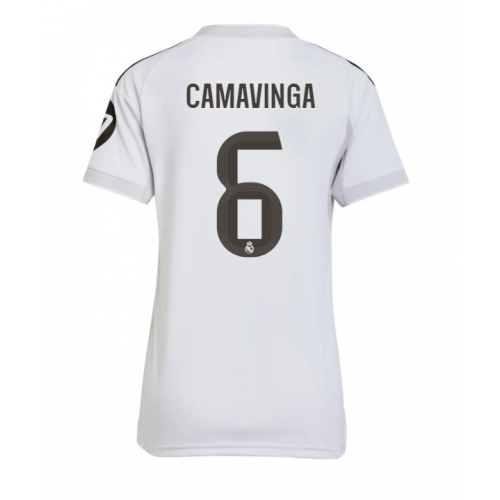 Billige Fotballdrakt Real Madrid Eduardo Camavinga #6 Replika Hjemmedrakt Dame 2025-26 Kortermet Billige Fotballdrakt Real Madrid Eduardo Camavinga #6 Replika Hjemmedrakt Dame 2025-26 Kortermet